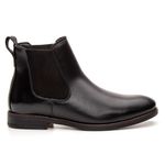 Botina Masculina Conforto Em Couro Legítimo Preto