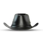 Chapéu Estilo Americano Adulto Linha Indiana Couro Legítimo Preto