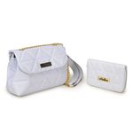 Kit Bolsa Feminina + Carteira Branco