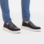 Sapato Casual Masculino Slip On Preto