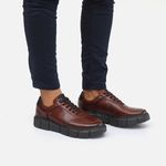 Sapato Masculino Casual Couro Legítimo Mouro e Preto