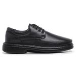 Sapato Conforto Masculino Couro Carneiro Preto