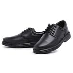 Sapato Conforto Masculino Couro Carneiro Preto