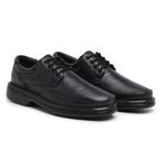 Sapato Conforto Masculino Couro Carneiro Preto