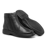 Bota Masculina Conforto Couro Legítimo Preto