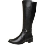 Bota Montaria Feminina Couro Legítimo Preto