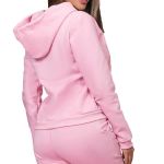 Blusa Avulsa Moletom Feminino Zíper Rosa