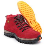 Bota Adventure em Couro Legítimo Vermelho