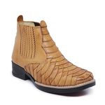 Botina Country Masculina Escamada Tan