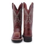 Bota Texana Masculina Couro Legítimo Marrom