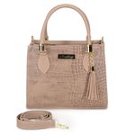 Bolsa Feminina Croco Nude