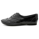 Sapato Feminino Oxford Couro Legítimo Preto