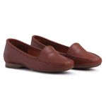 Mocassim Feminino Couro Legítimo Caramelo