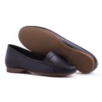 Mocassim Feminino Casual Couro Legítimo Preto