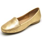 Mocassim Feminino Couro Legítimo Ouro