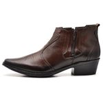 Bota Masculina Texas Cowboy Em Couro Legítimo Café