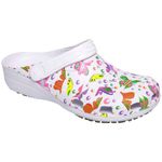 Babuche Antiderrapante Soft Works Branco Estampa Borboleta