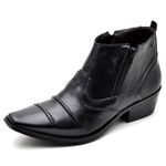 Bota Texana Masculina em Couro Legítimo Preto