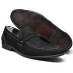 Sapato Mocassim Masculino Couro Nobuck Preto