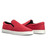 Hiate Slip On Casual Masculino em Lona Vermelho