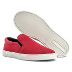 Hiate Slip On Casual Masculino em Lona Vermelho