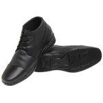 Sapato Masculino Conforto Casual em Couro Legítimo Preto