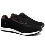 Sapatenis Casual Masculino Sintético Preto