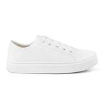 Tênis Casual Feminino Leve Confortável Branco