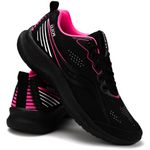 Tênis Esportivo Feminino Academia Preto e Pink