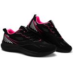 Tênis Esportivo Feminino Academia Preto e Pink