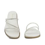 Sandália Feminina Papete Flatform Off White