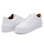 Tênis Casual Feminino Solado Borracha Sintético Branco