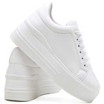 Tênis Feminino Plataforma Flatform Branco