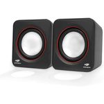 C3Tech Caixa de som SP-301BK Preto - Sistema de áudio 2.0 P2 Com Blindagem Eletromagnética Alimentação via porta USB