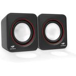 C3Tech Caixa de som SP-301BK Preto - Sistema de áudio 2.0 P2 Com Blindagem Eletromagnética Alimentação via porta USB