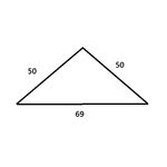 Mousepad Bullpad triangular 50x50x69cm Cimento Queimado 