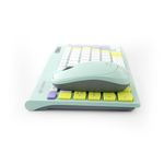 Kit Teclado + Mouse Sem Fio K-W71GN Verde TKL C3Tech
