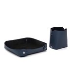 Combo Porta Lapis + Porta Treco Azul Marinho