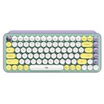 Teclado Mecânico Sem Fio Pop Keys Daydream Lilás Logitech Idioma Português Brasil