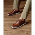 Sapato Casual Derby Zanini Conhaque