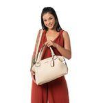 Bolsa Feminina Dhaffy Báu Grande Off White 