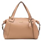 Kit Bolsa Feminina Báu Grande + Tênis Casual Slip On Nude Dhaffy 