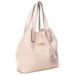 Bolsa Feminina Grande, Alça de Ombro/Mão Creme Dhaffy