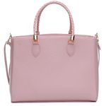 Kit de Bolsa Feminina Grande com Carteira Rosa Dhaffy 