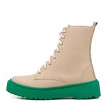 Coturno Off White Sola Colorida Verde Plataforma Dhaffy 