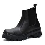 Bota Feminina Coturno Tratorado Chelsea Cano Baixo Dhaffy