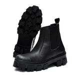 Bota Feminina Coturno Tratorado Chelsea Cano Baixo Dhaffy