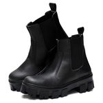 Bota Feminina Coturno Tratorado Chelsea Cano Baixo Dhaffy