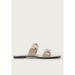 Rasteira Feminina Duas Tiras Spike Dourado Off White