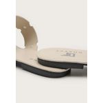 Rasteira Feminina Duas Tiras Spike Dourado Off White